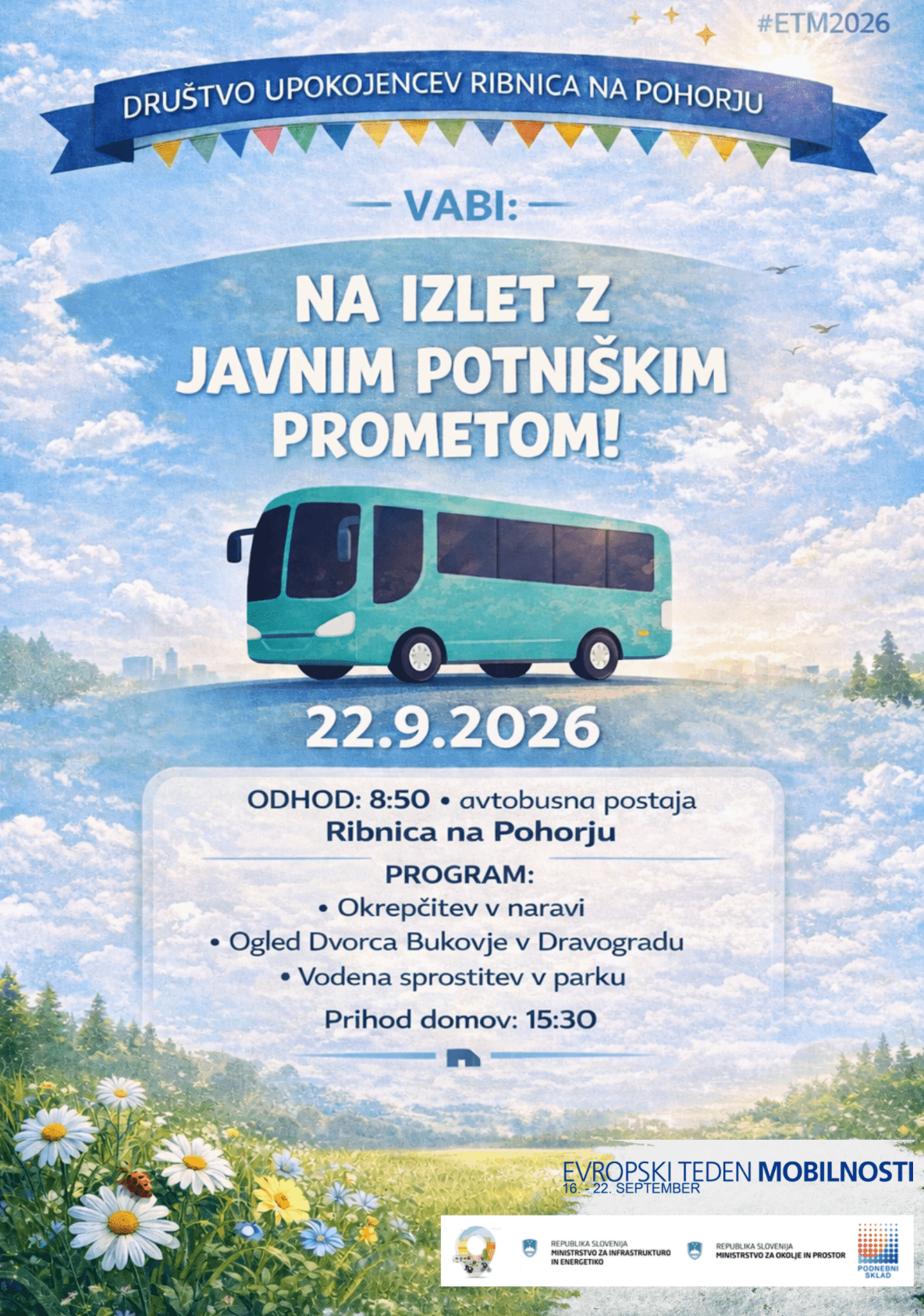 22. september: Na izlet z javnim potniškim prometom